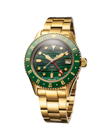 Basecamp GMT Malachite Gold dial color