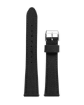 20mm black Cordura watch strap with silver buckle