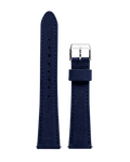 20mm navy Cordura watch strap with silver buckle