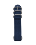 20mm navy NATO watch strap with black buckle