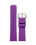 22mm purple rubber watch strap with silver buckle