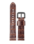22mm Alligator Brown with Beige stitching