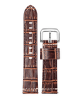22mm Alligator Brown with Beige stitching